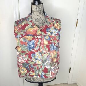 Vintage Gotcha Covered Floral Women's Vest XL